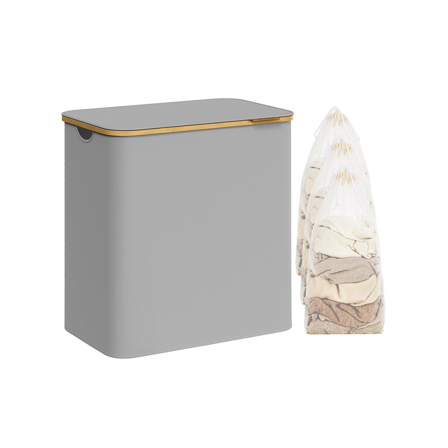 23.8 Gallon Laundry Hamper With Lid Removable Liner Basket