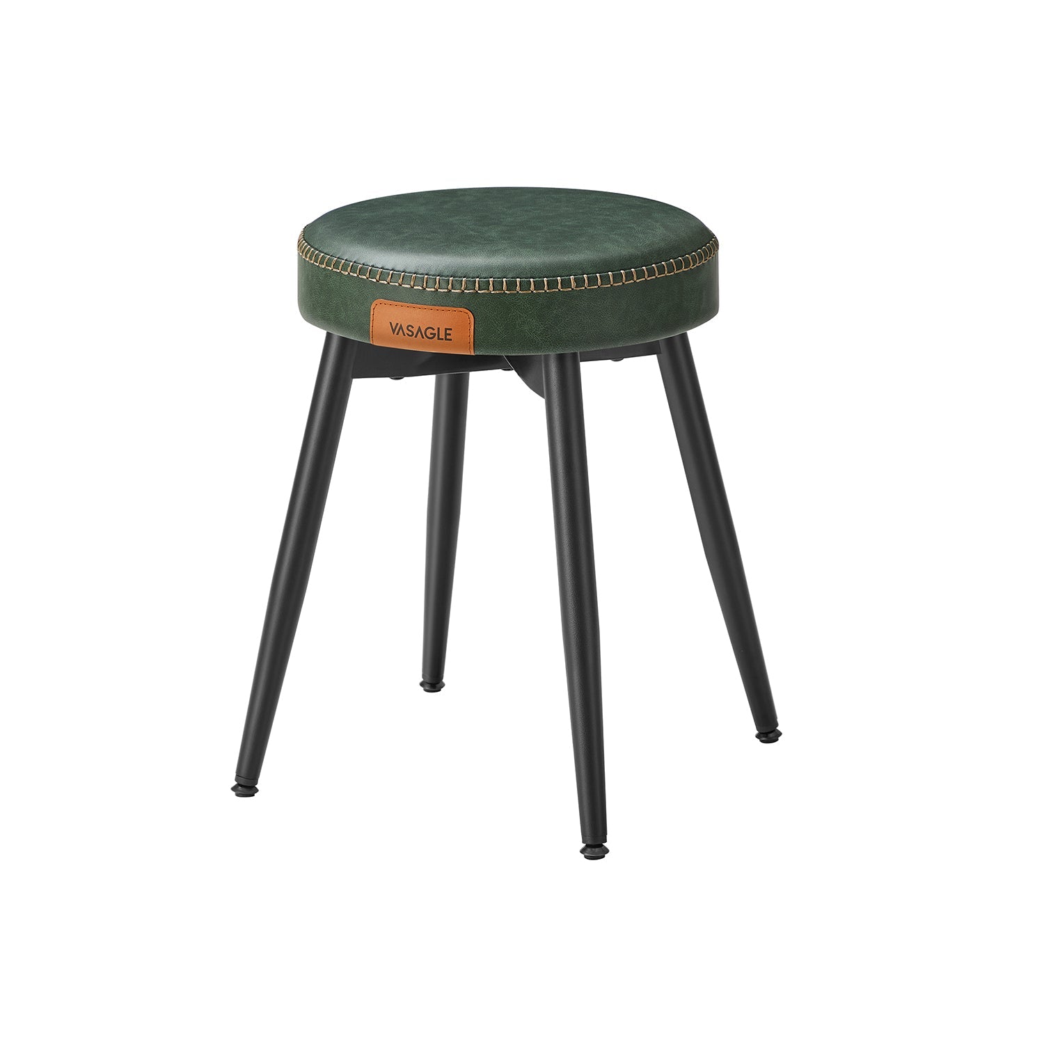 Dining Stool – Padded Faux Leather Seat – Space-Saving Design