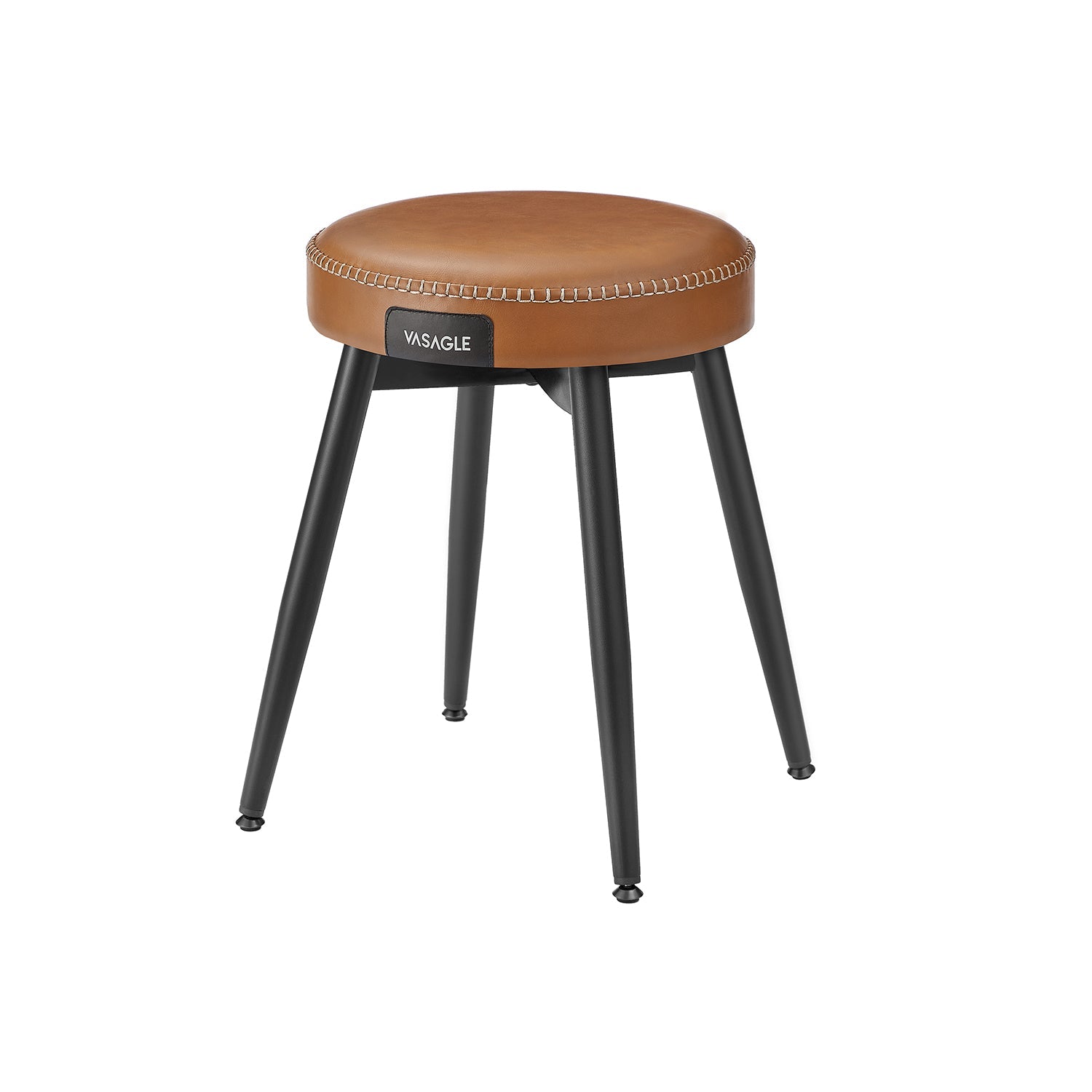 Dining Stool – Padded Faux Leather Seat – Space-Saving Design