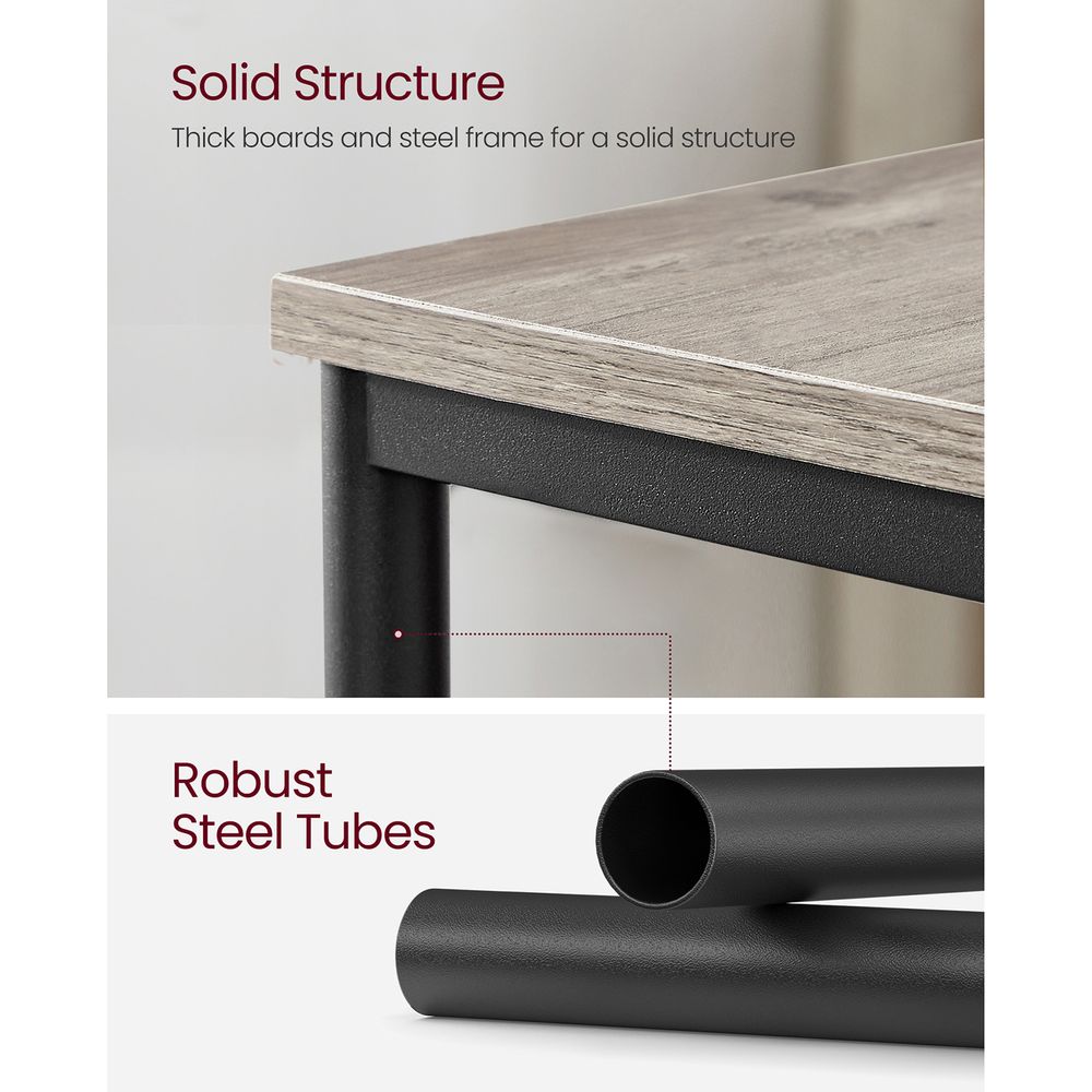 Small End Table With 3 Tiers – Industrial Design – Slim Space-Saving Table