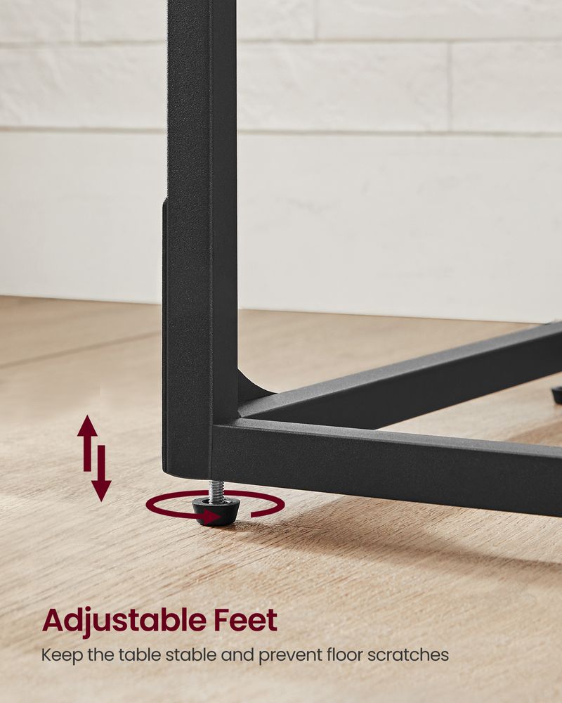 C-Shaped End Table - Slim Side Table - For Sofa Or Bed