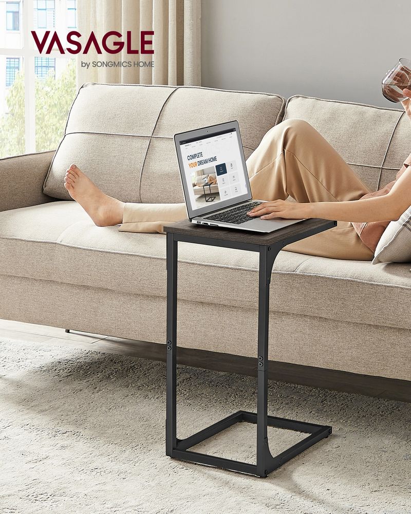 C-Shaped End Table – Slim Design – Sofa and Bed Side Table