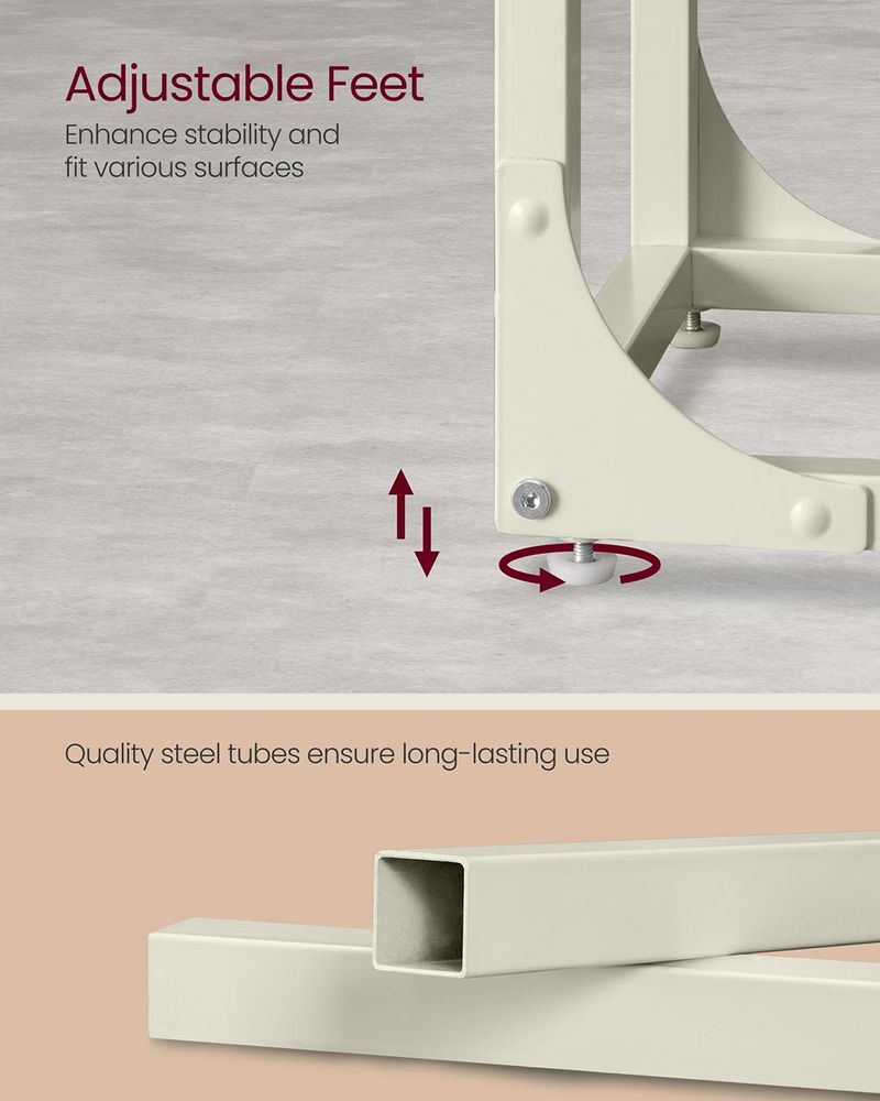 C-Shaped End Table - Slim Side Table - For Sofa Or Bed