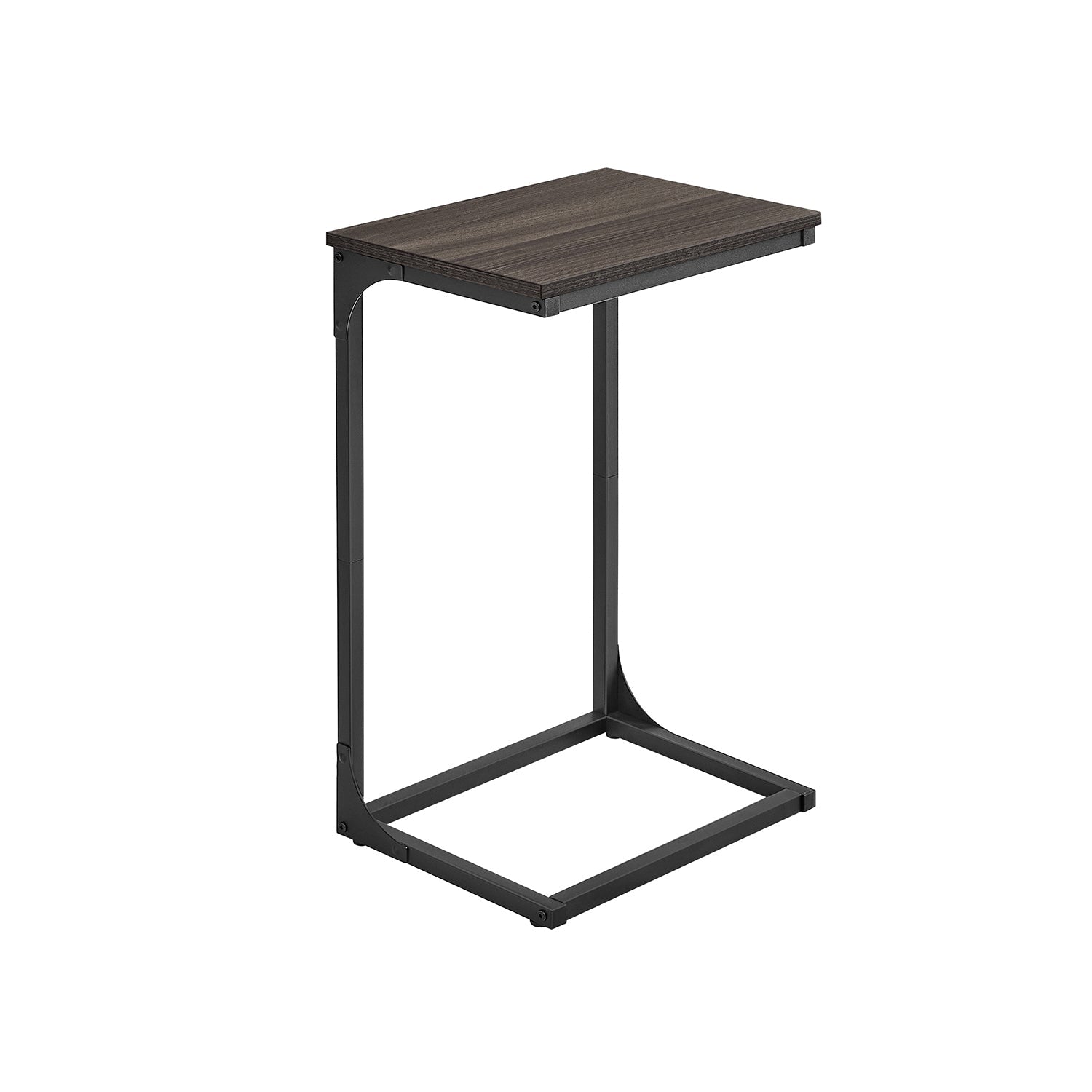 C-Shaped End Table - Metal Frame - Slim Side Table For Sofa