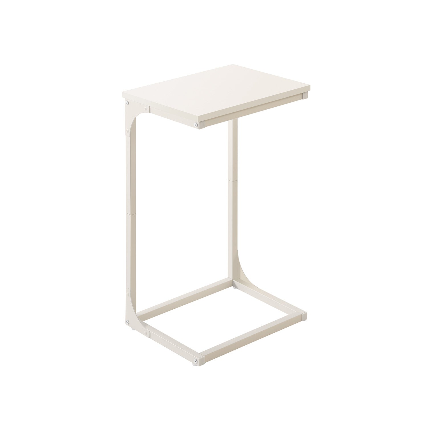 C-Shaped End Table - Metal Frame - Slim Side Table For Sofa