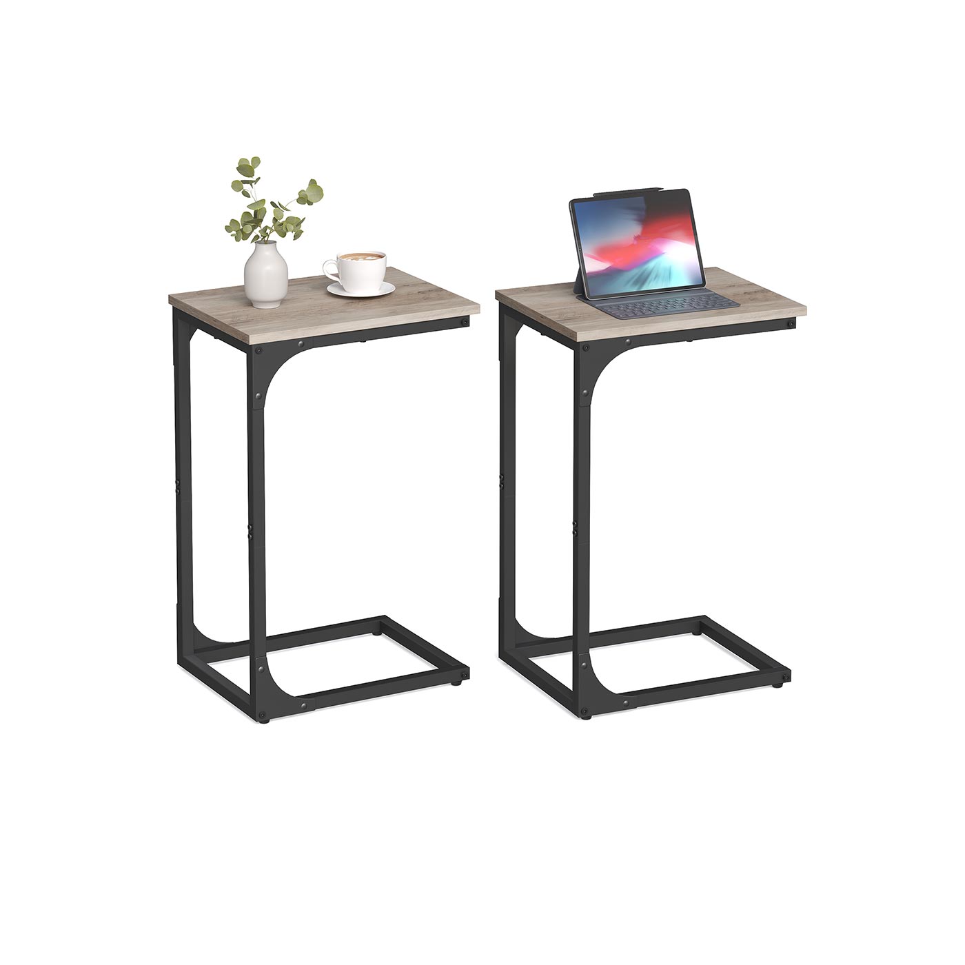 C-Shaped End Table – Slim Design – Sofa and Bed Side Table