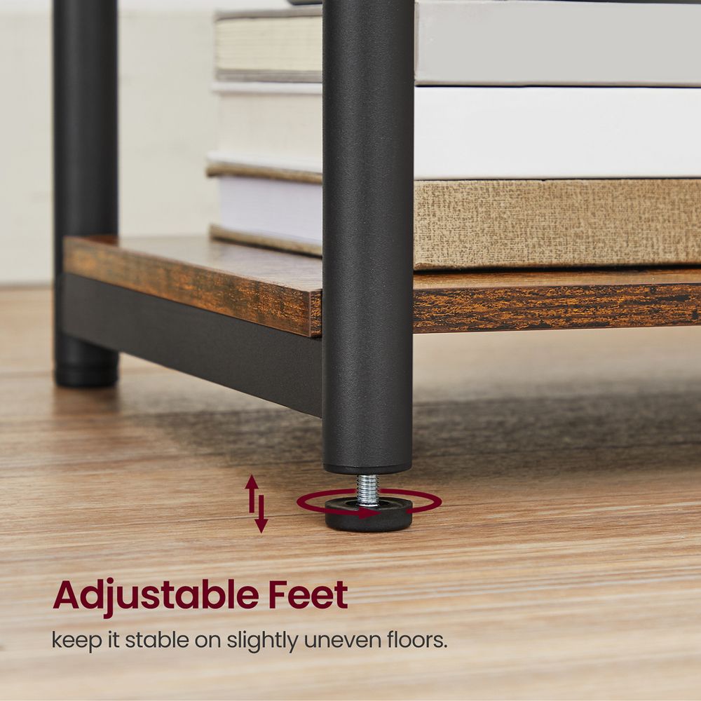 End Table - 3 Tier - USB Ports And Outlets - Slim Design