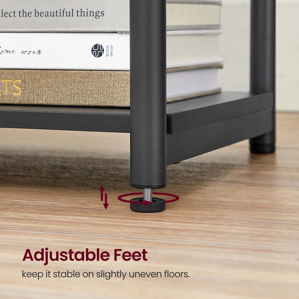 End Table - 3 Tier - USB Ports And Outlets - Slim Design