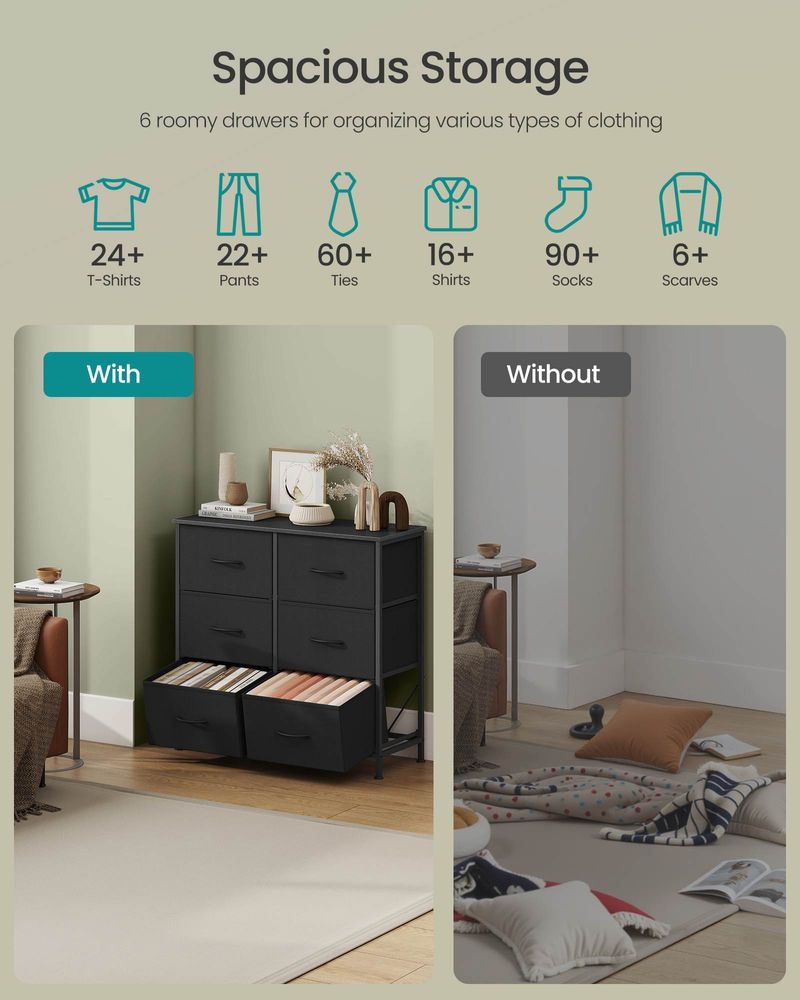 Dresser For Bedroom - Storage Organizer - TV Stand With Drawers