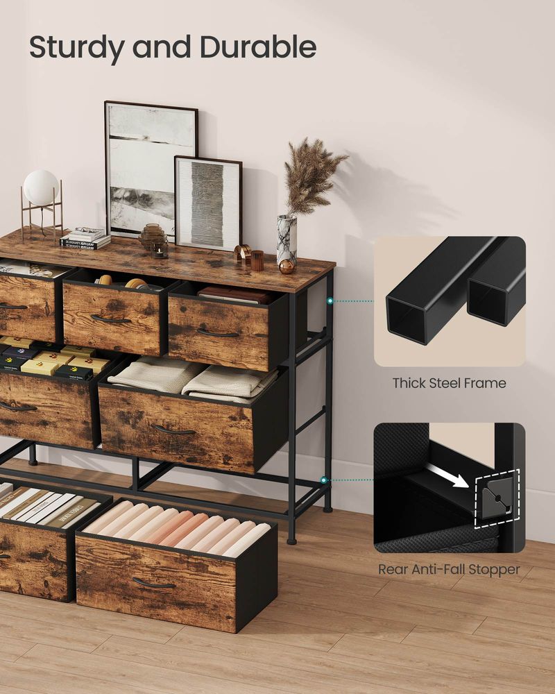 Dresser For Bedroom - Storage Organizer - TV Stand With Drawers