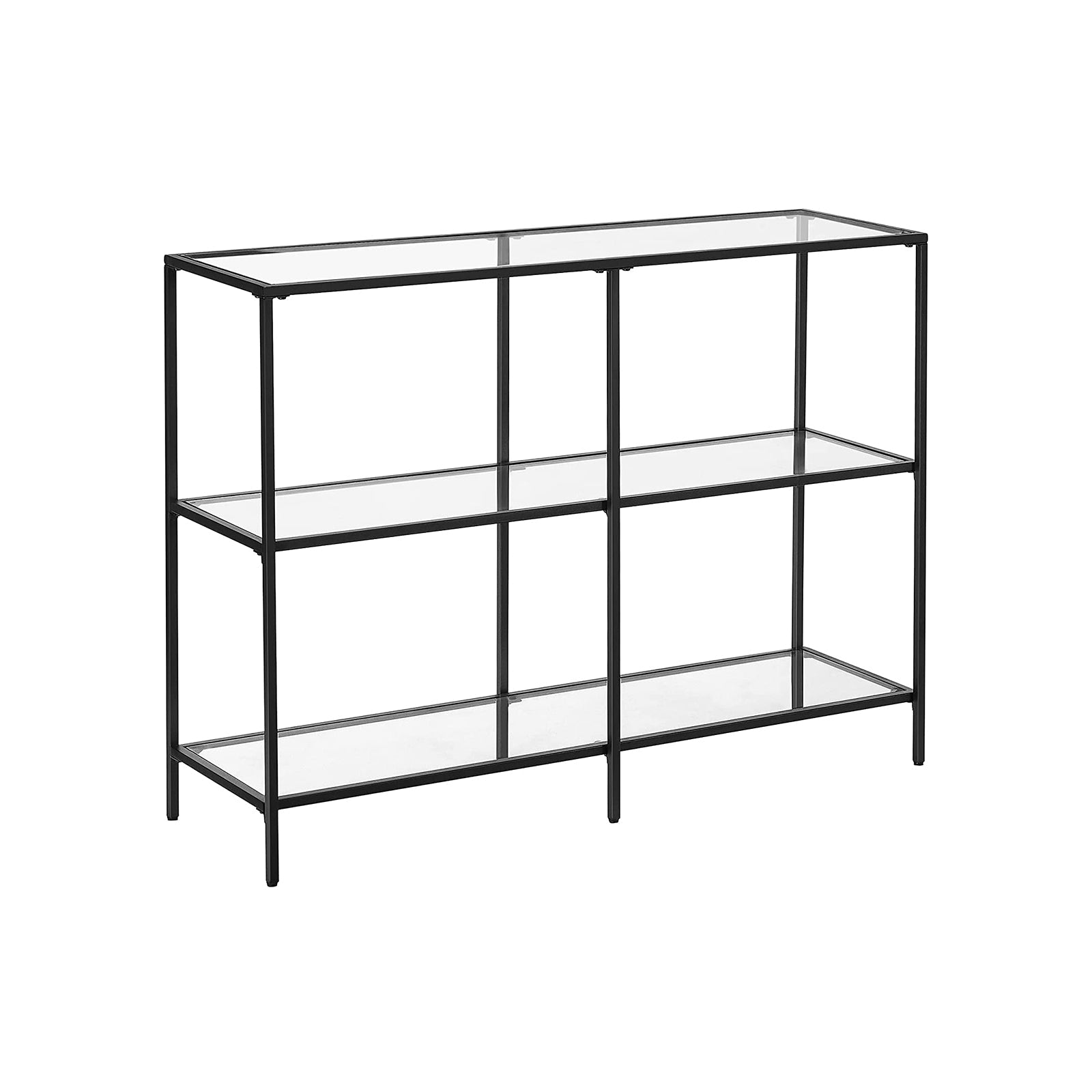 Console Table - 39.4 Inch - 3 Shelf Glass Storage