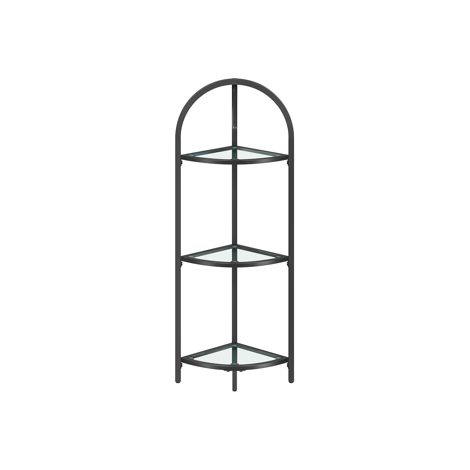 Glass Corner Shelf - 5 Tier - Tempered Glass Storage Rack
