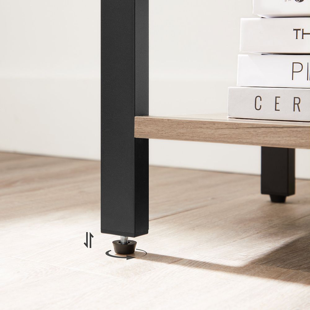 Bookshelf - 4 Tier Tall - Steel Frame - Space Saving