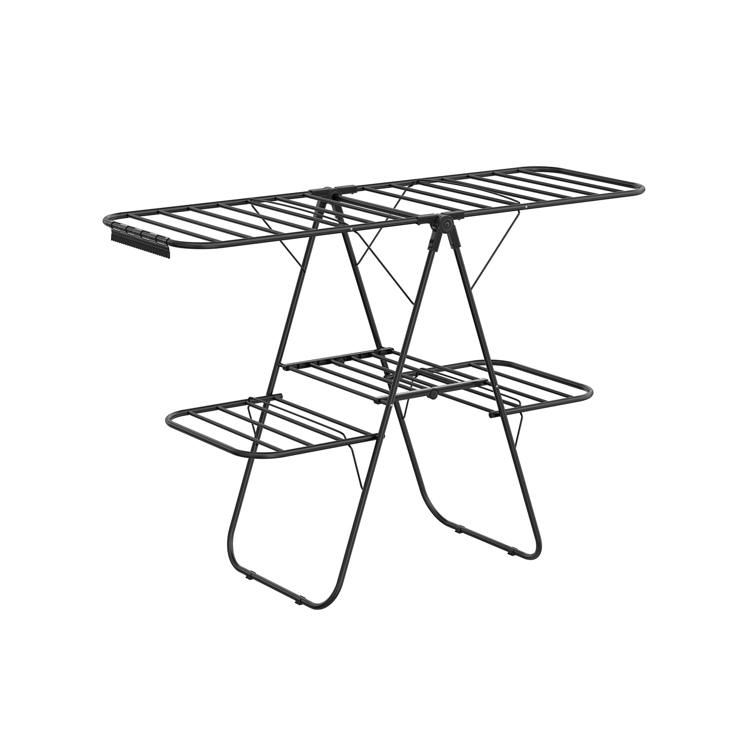 Clothes Drying Rack - Foldable 2 Level - Adjustable Height Wings