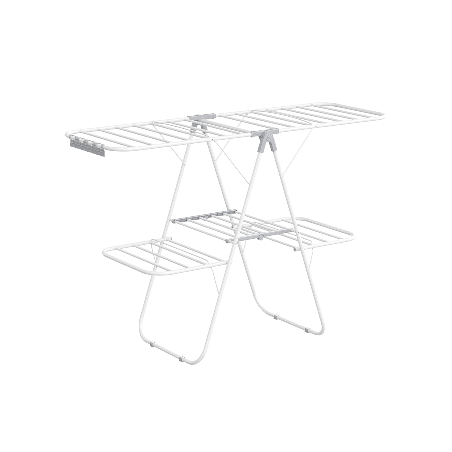 Clothes Drying Rack - Foldable 2 Level - Adjustable Height Wings