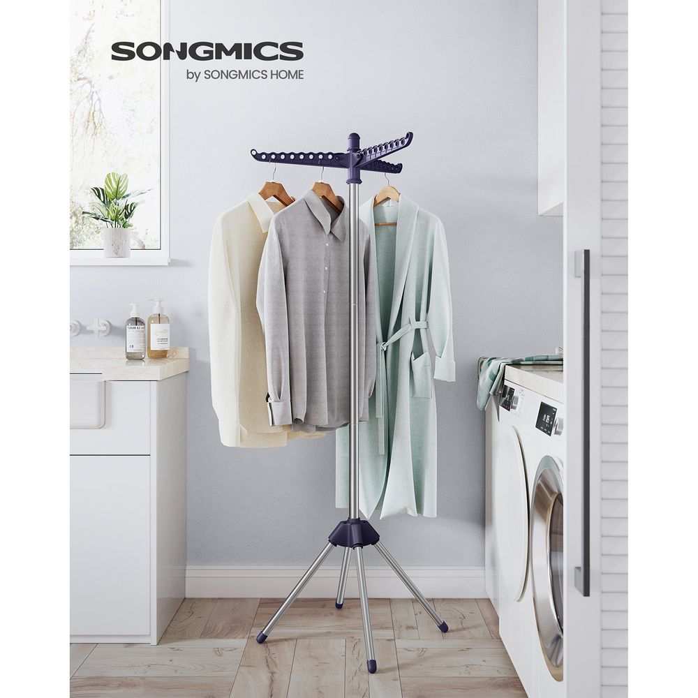 Clothes Drying Rack - 1–3 Tier Folding - 360° Rotating Arms