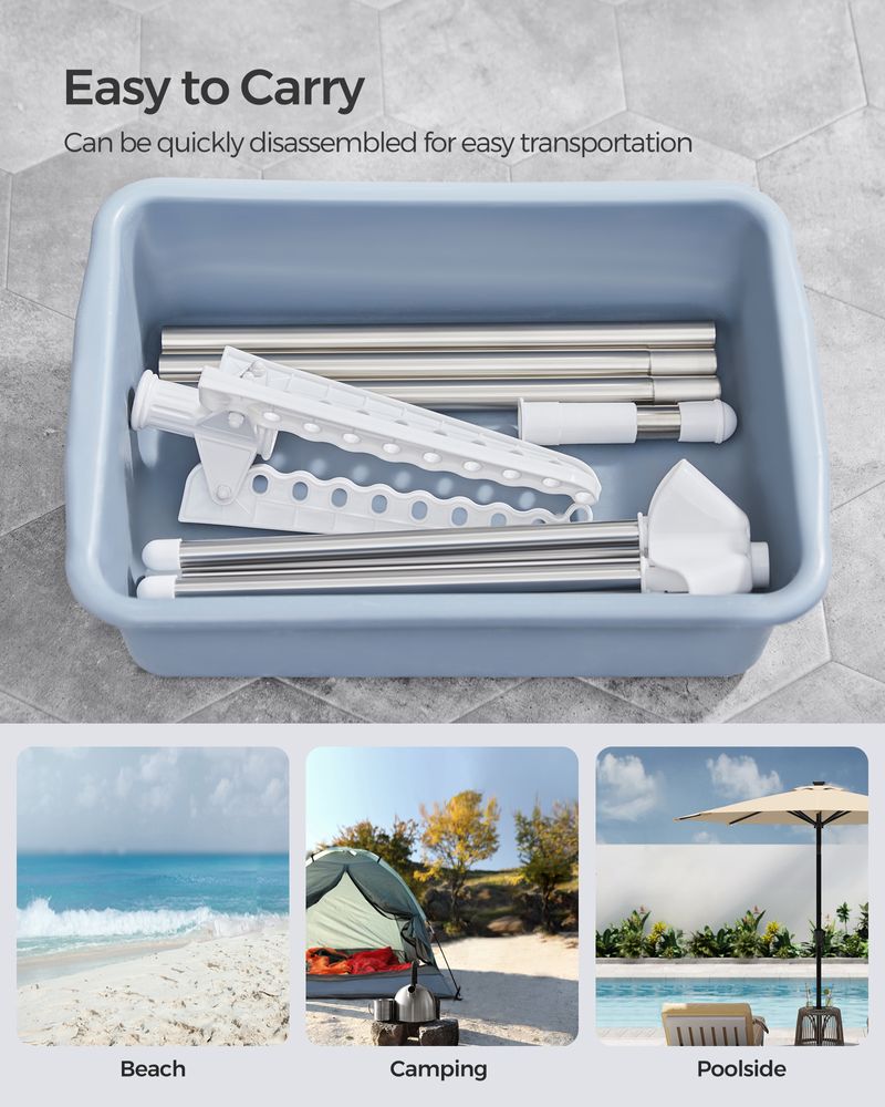 Clothes Drying Rack - 1–3 Tier Folding - 360° Rotating Arms