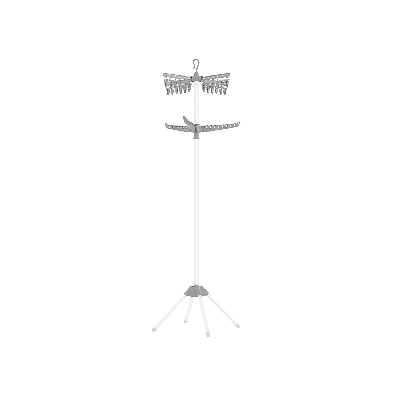 Clothes Drying Rack - 1–3 Tier Folding - 360° Rotating Arms
