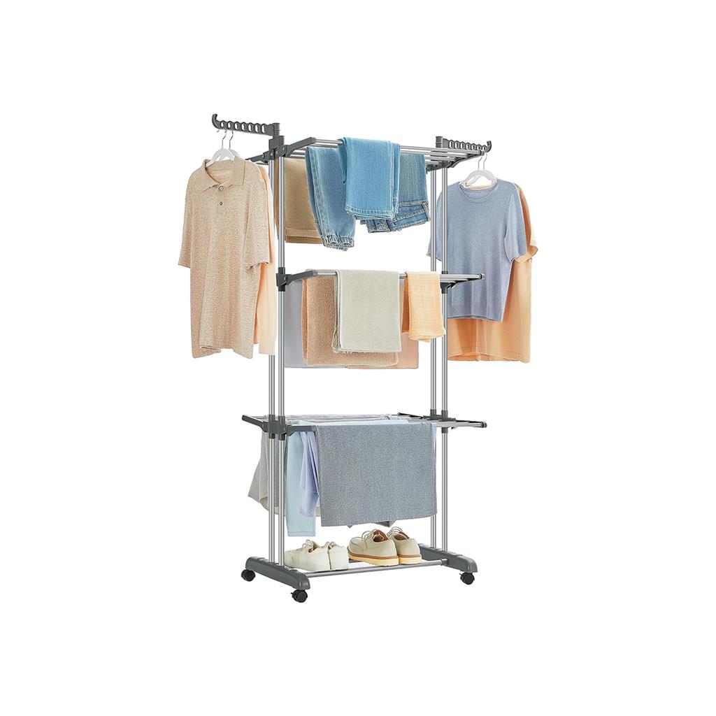 Clothes Drying Rack Stand - 4 Tier - Foldable Indoor Outdoor