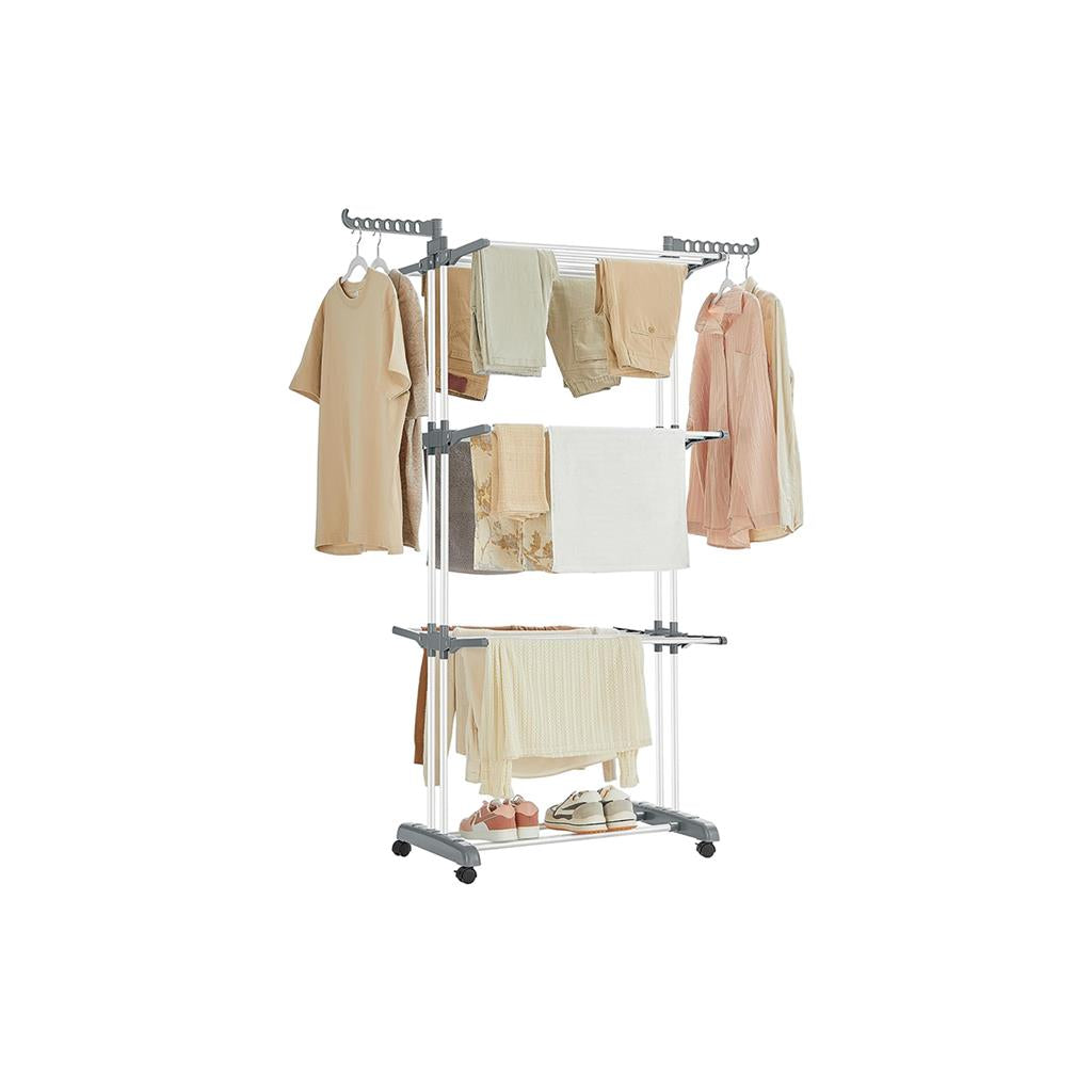 Clothes Drying Rack Stand - 4 Tier - Foldable Indoor Outdoor