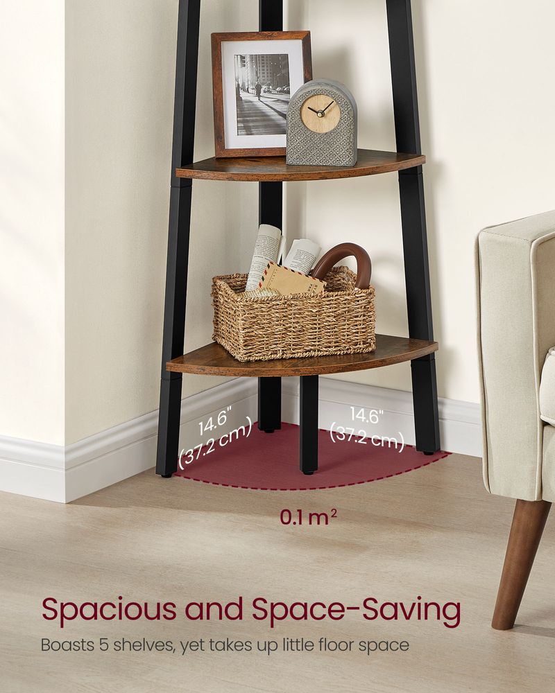 Corner Shelf - Industrial 5 Tier - Floor Standing Storage
