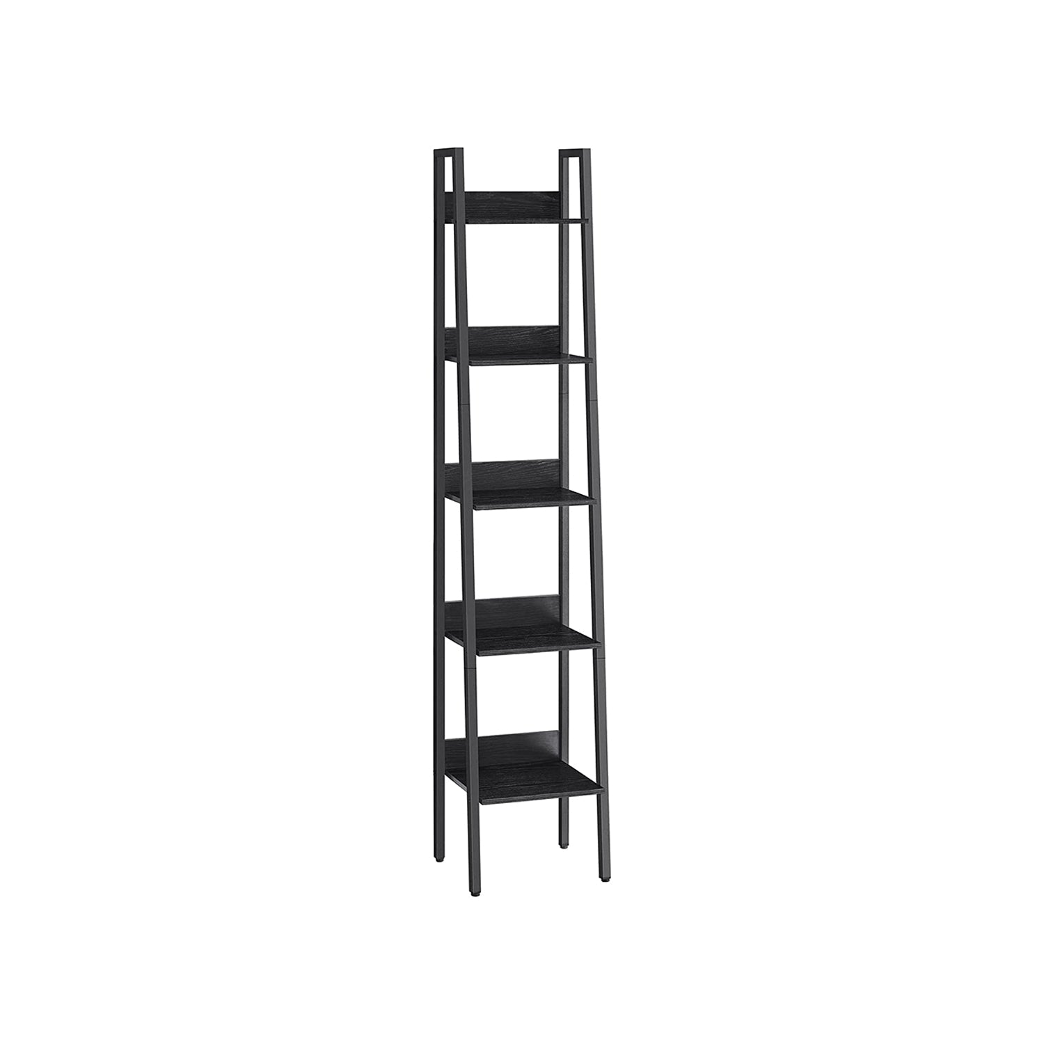Ladder Shelf - 4 Tier Slim - Metal Frame Storage Shelf