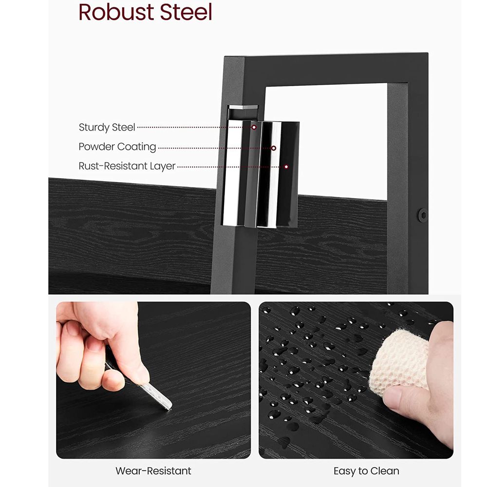 Ladder Shelf - 4 Tier Slim - Metal Frame Storage Shelf