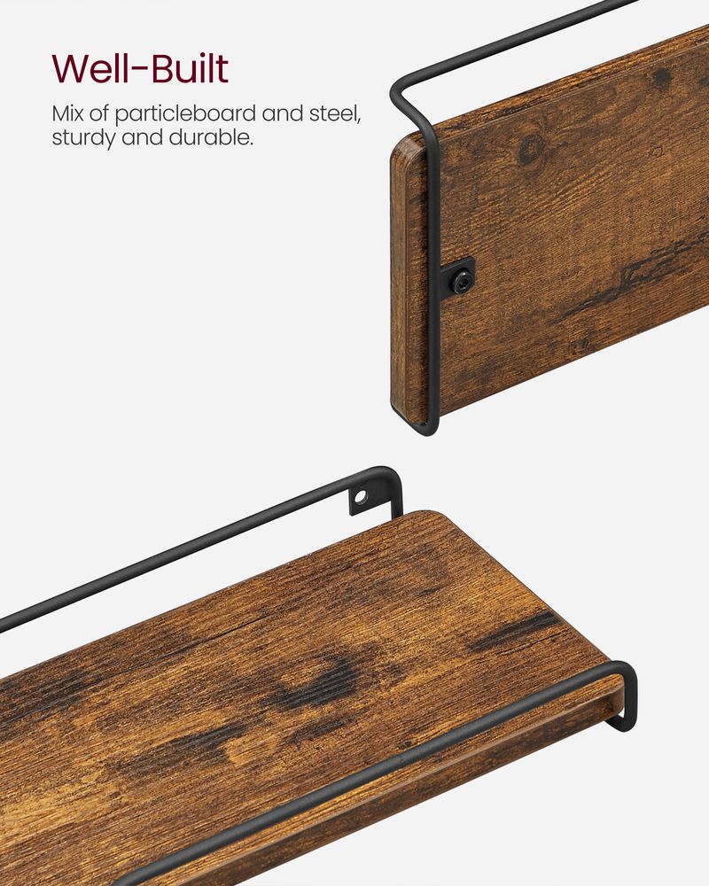 Corner Wall Shelves Set of 2 – Floating Design – Space-Saving Storage