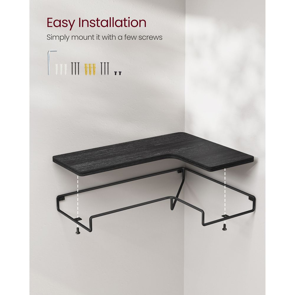 Corner Wall Shelves Set of 2 – Floating Design – Space-Saving Storage