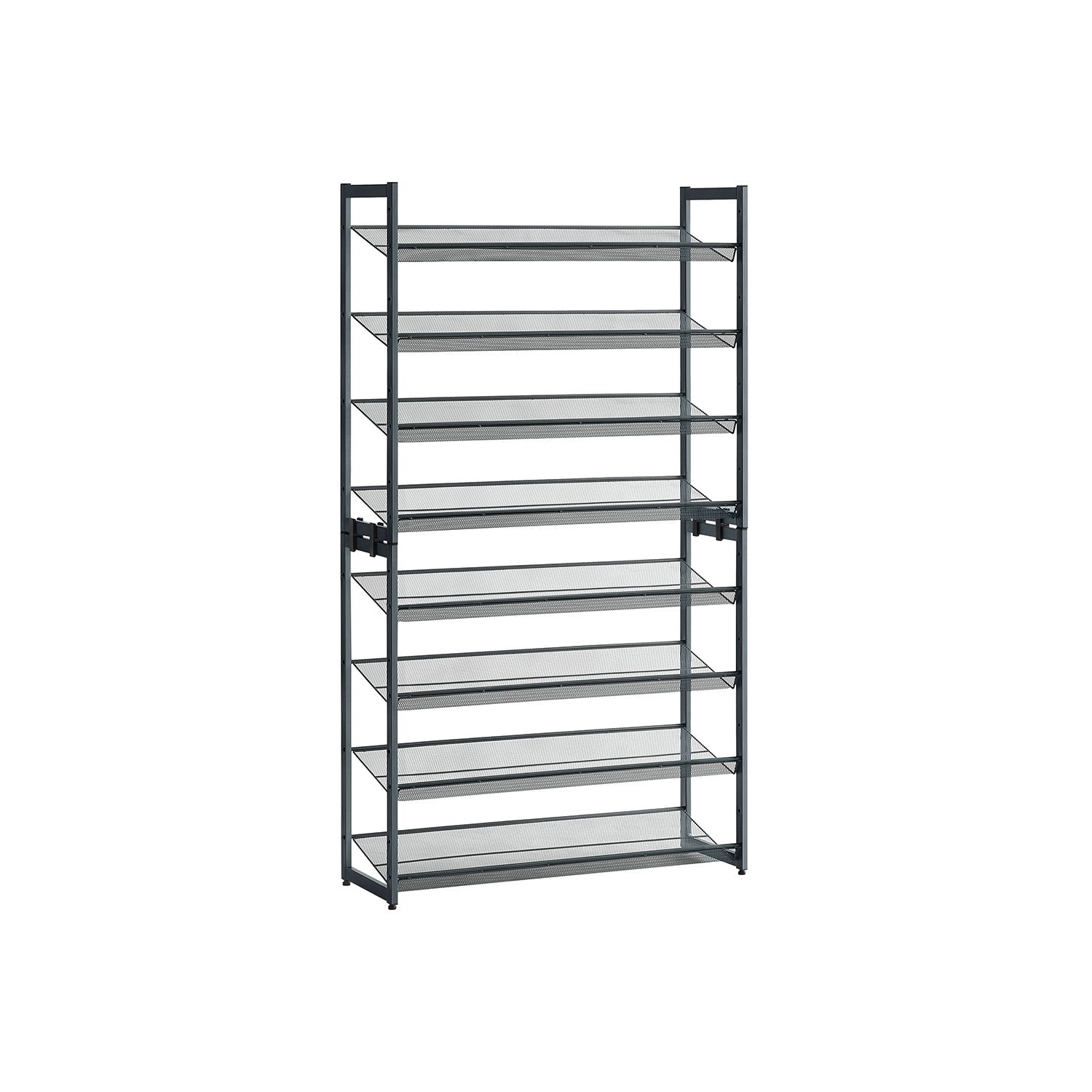 Shoe Organizer - 8 Tier Metal Rack - Large Capacity Storage