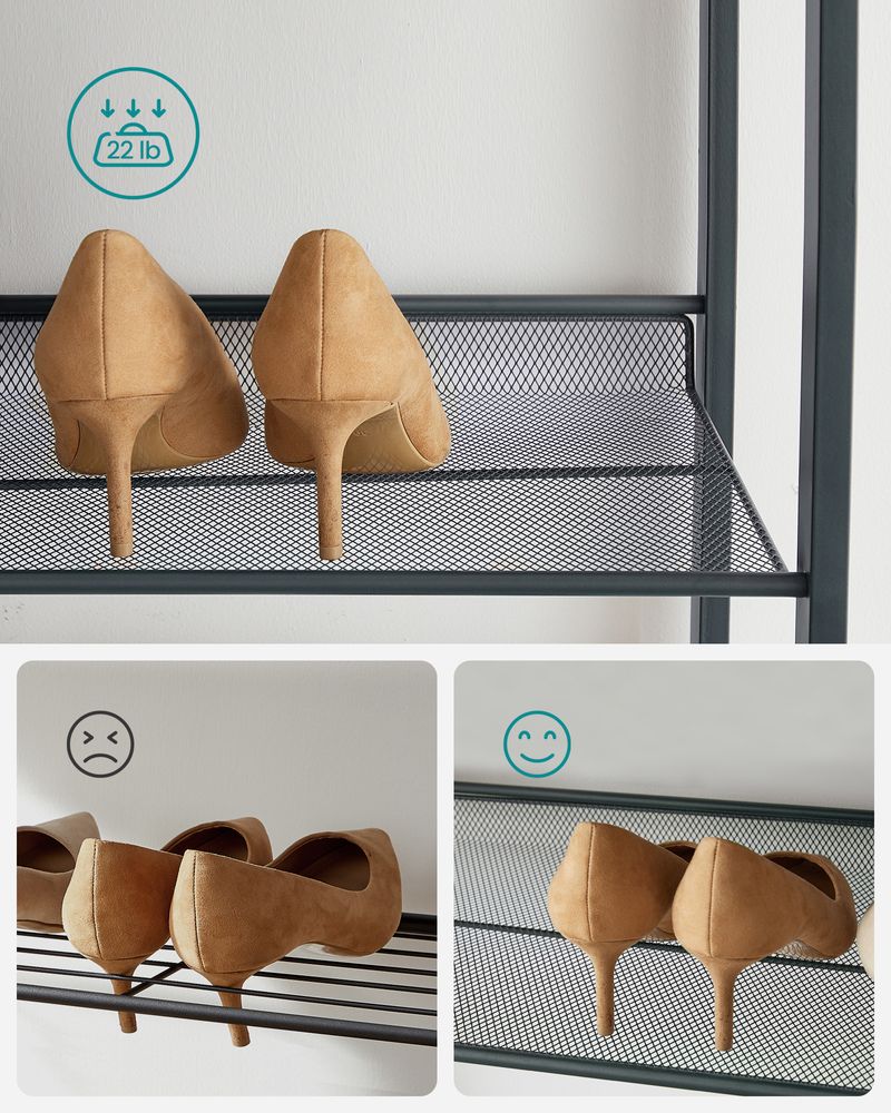 Shoe Organizer - 8 Tier Metal Rack - Large Capacity Storage