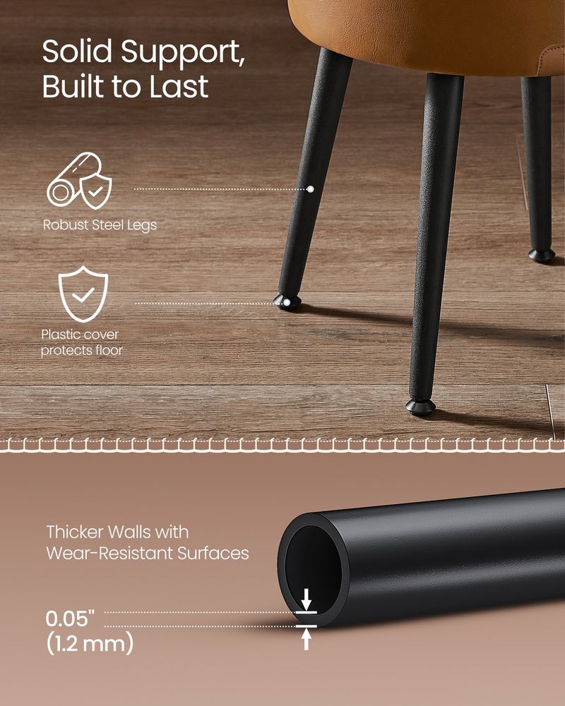 Round Storage Ottoman - Steel Legs - Upholstered Seating