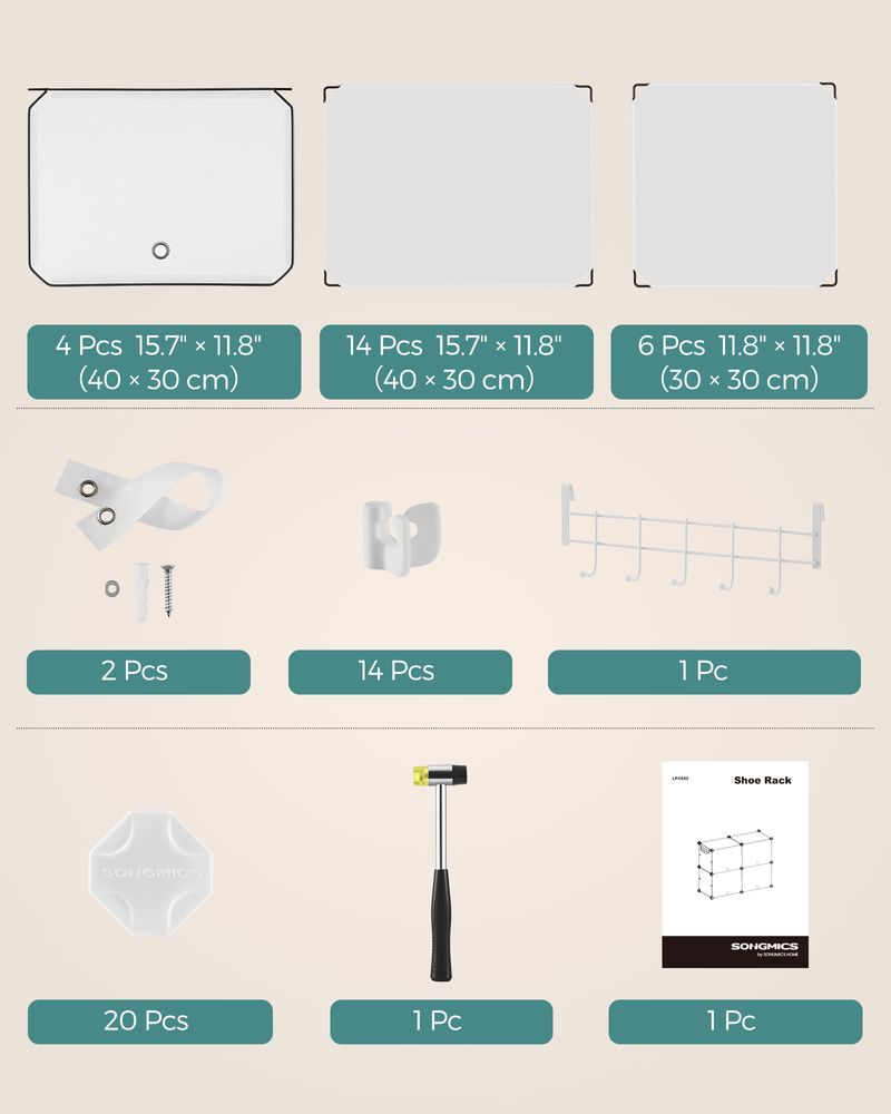 Shoe Organizer Cubes - With Doors - Modular Storage Cabinet