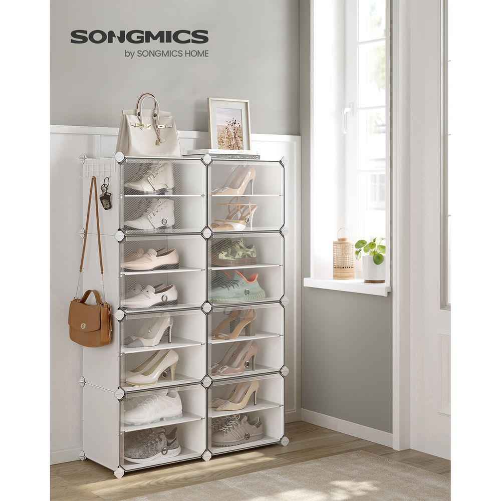 Shoe Organizer Cubes - With Doors - Modular Storage Cabinet