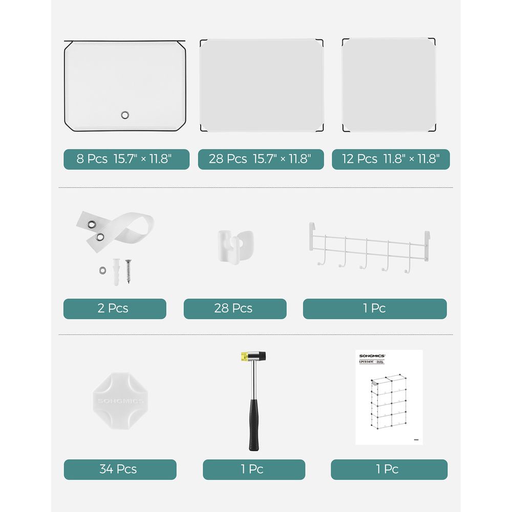 Shoe Organizer Cabinet - 6 Cubes With Doors - Holds 24 Pairs