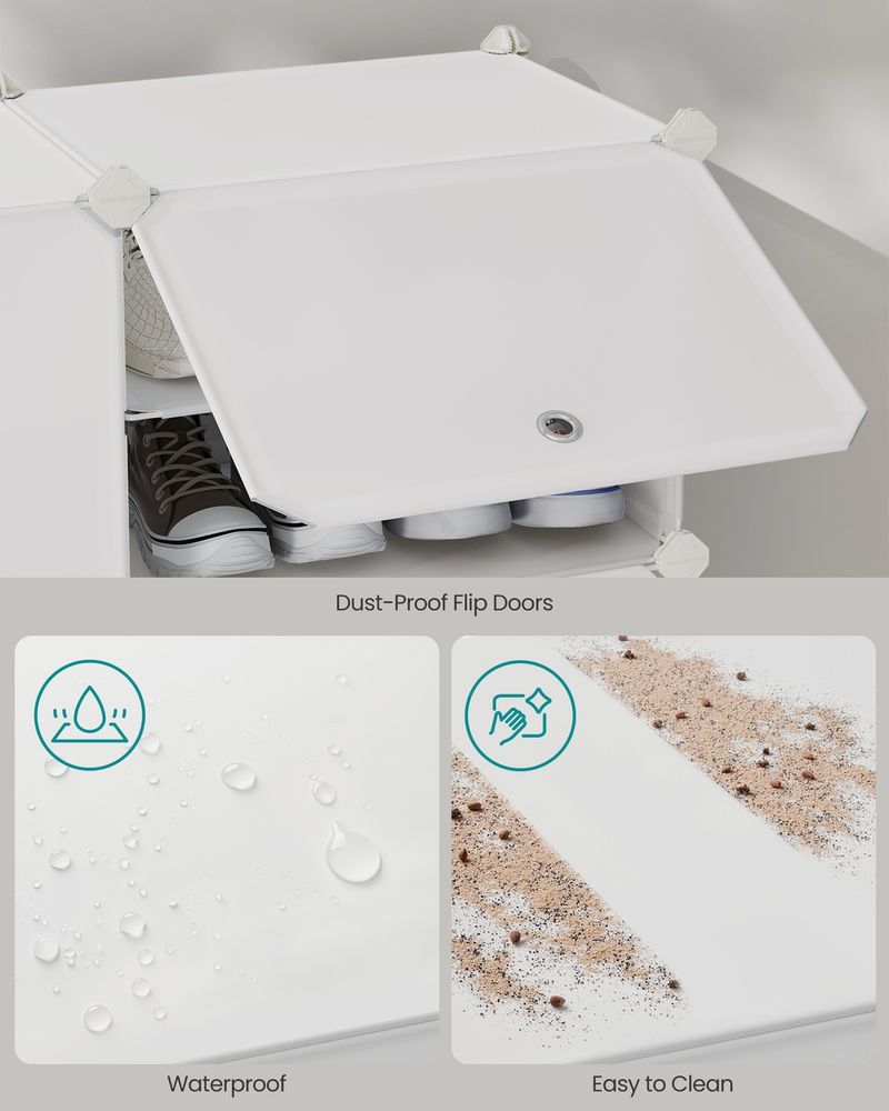 Shoe Organizer Cubes - With Doors - Modular Storage Cabinet