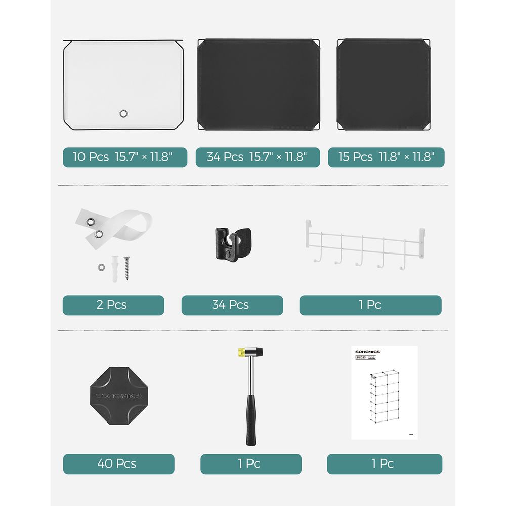 Shoe Organizer Cabinet - 6 Cubes With Doors - Holds 24 Pairs