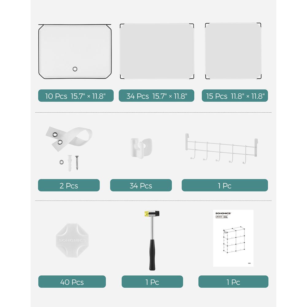 Shoe Organizer Cabinet - 6 Cubes With Doors - Holds 24 Pairs