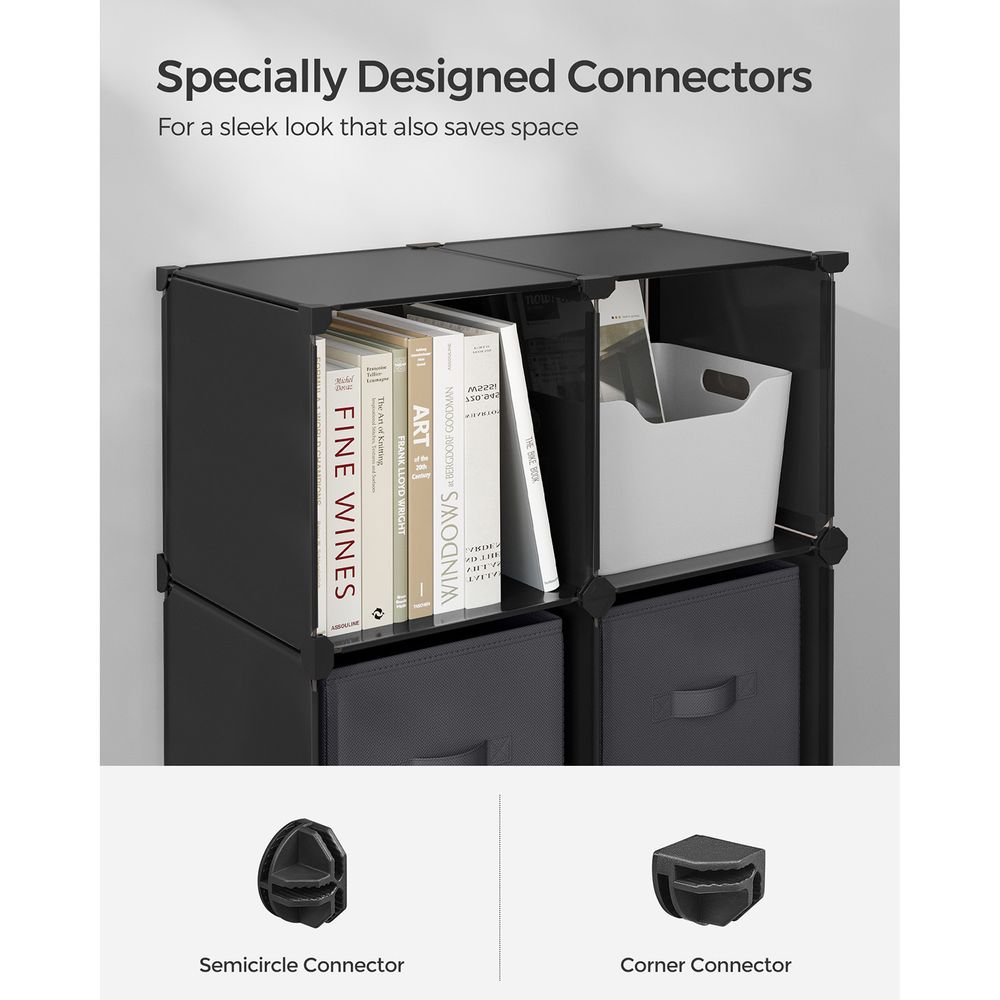 Cube Storage Organizer - With Storage Boxes - Set Of 16