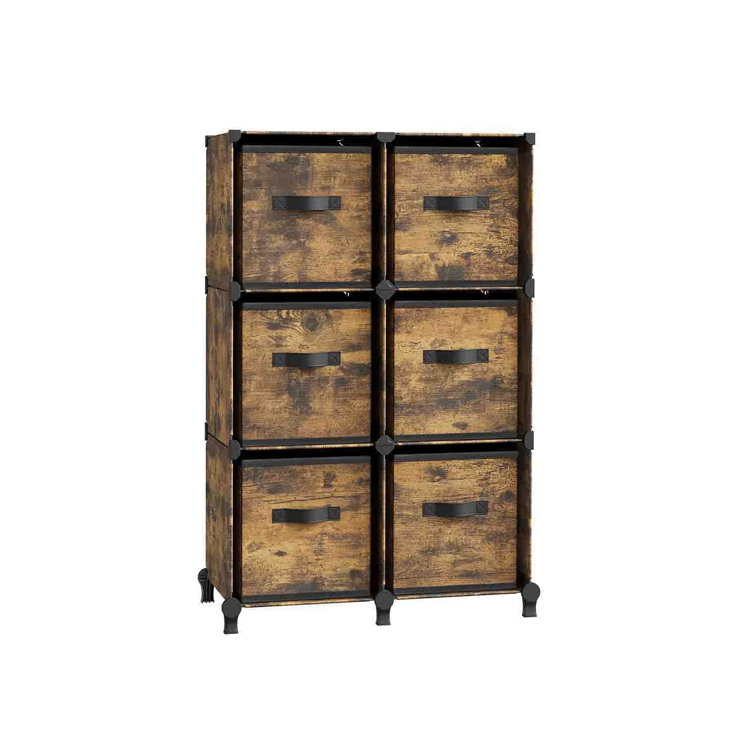 Cube Storage Organizer - With Storage Boxes - Set Of 16