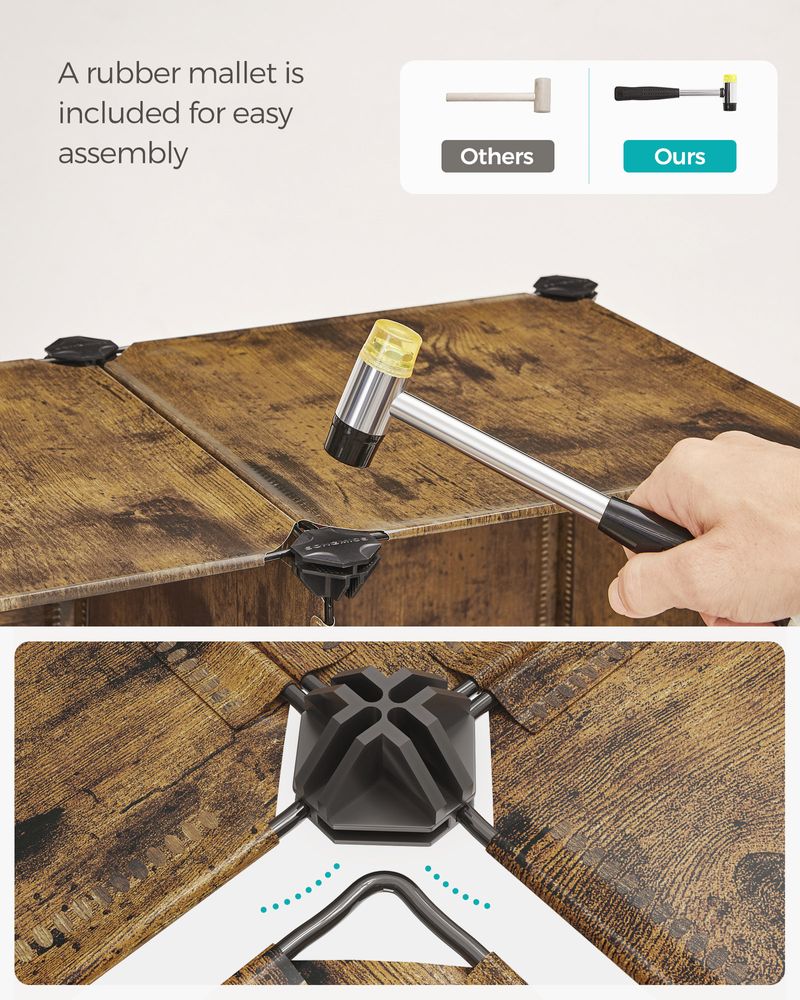 Cube Storage Organizer - 6 Cubes With Feet - Modular Design