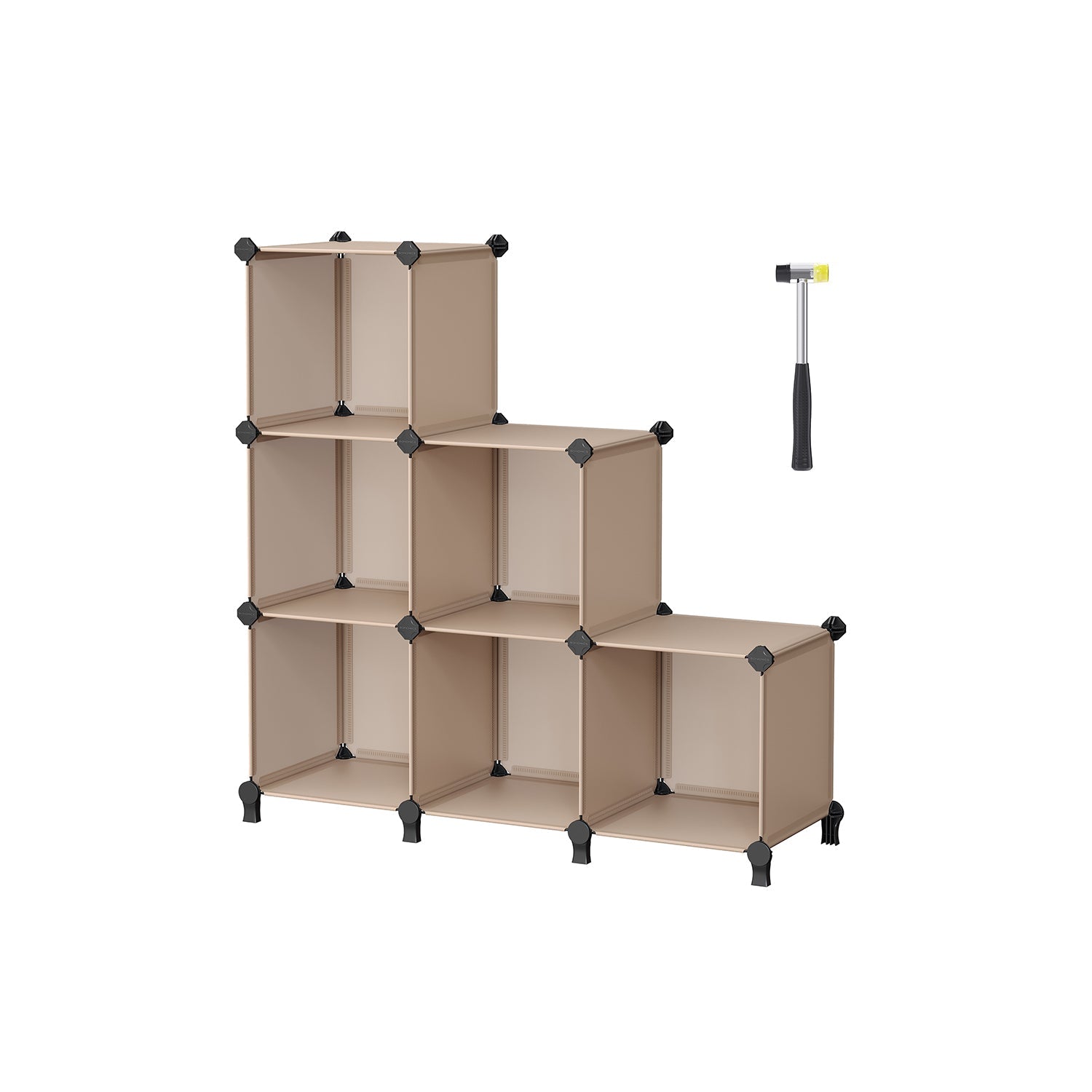 Cube Storage Organizer - 6 Cubes With Feet - Modular Design