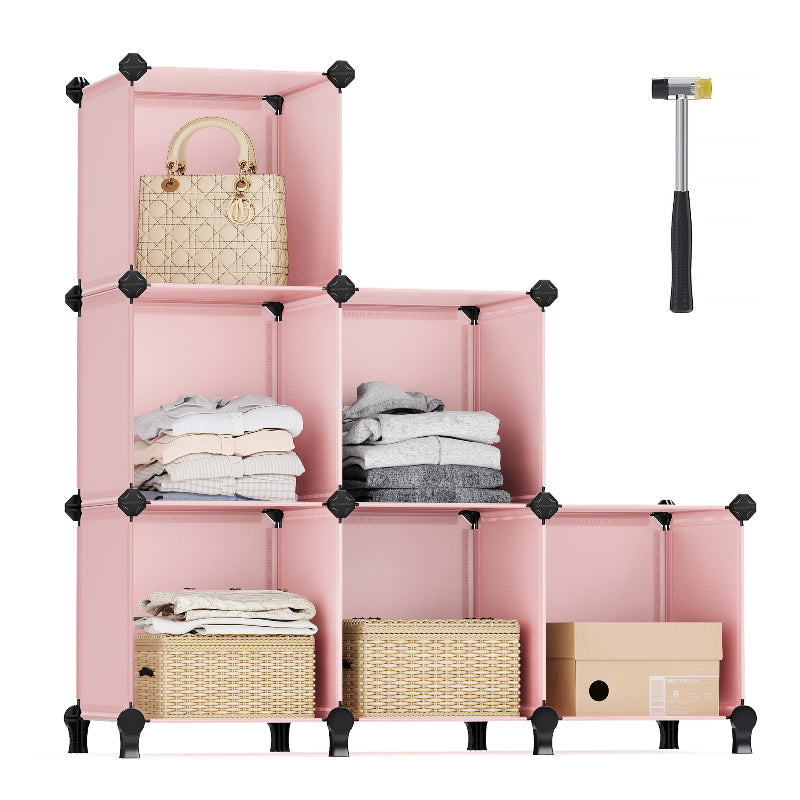 Cube Storage Organizer - 6 Cubes With Feet - Modular Design