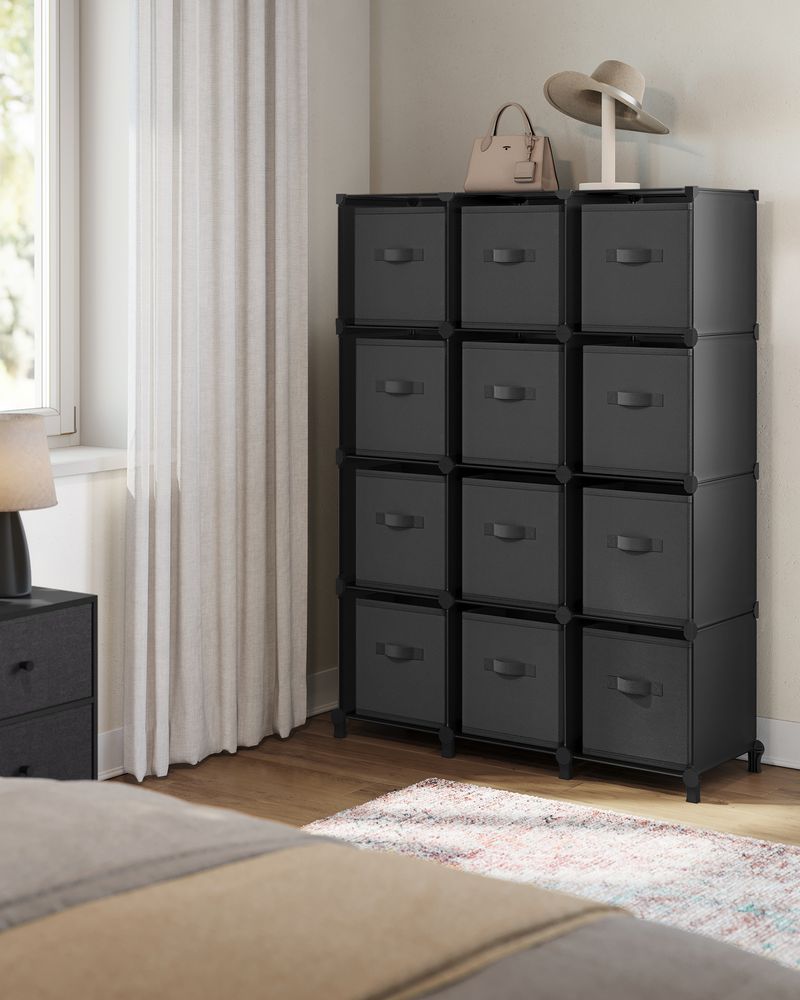 Cube Storage Organizer - With Storage Boxes - Set Of 16