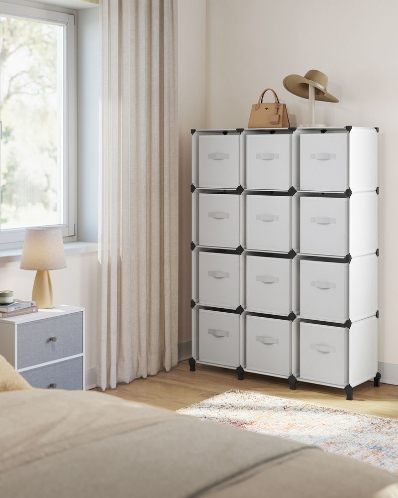 Cube Storage Organizer - With Storage Boxes - Set Of 16