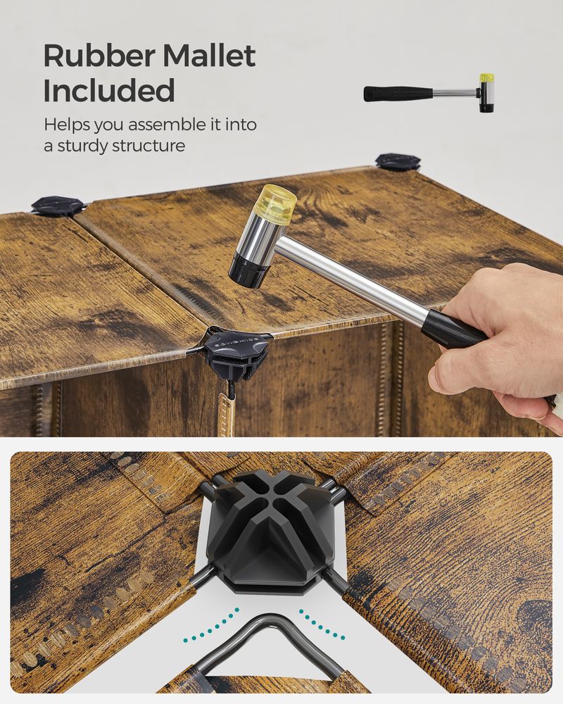 Cube Storage Organizer - 6 Cubes With Feet - Modular Design