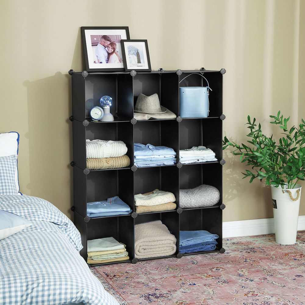 Cube Storage Organizer - Modular Plastic - Set Of 16 Cubes