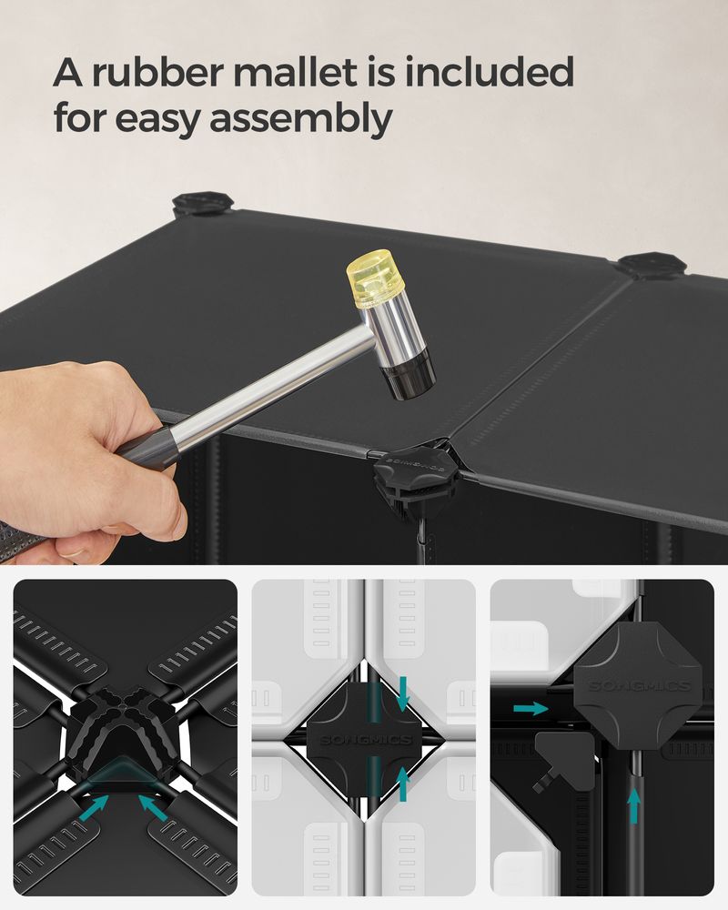 Cube Storage Organizer - With Doors - Set Of 12 Plastic Cubes