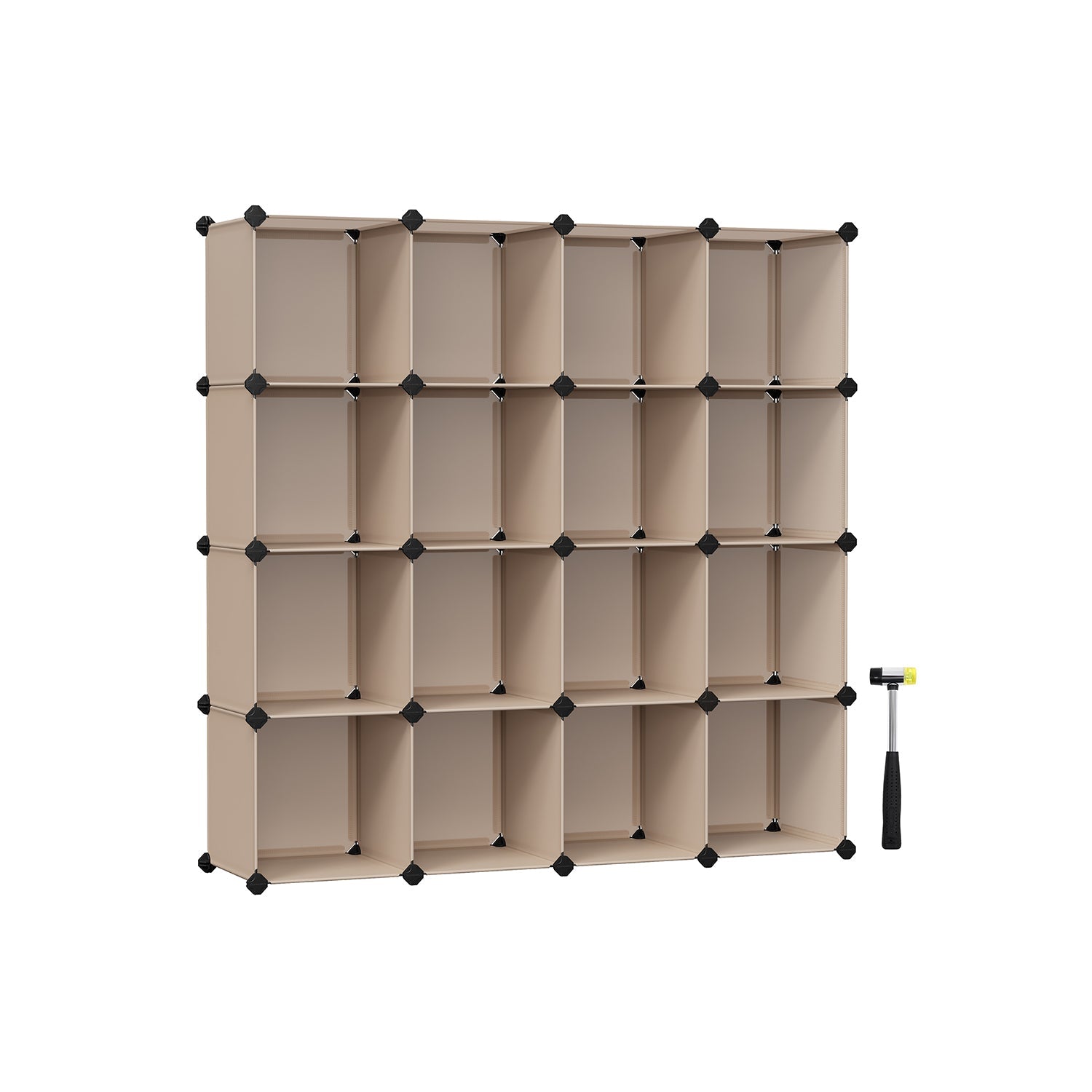 Cube Storage Organizer - Modular Plastic - Set Of 16 Cubes