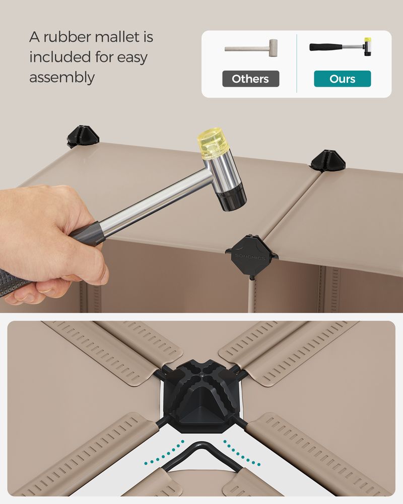 Cube Storage Organizer - Modular Plastic - Set Of 16 Cubes